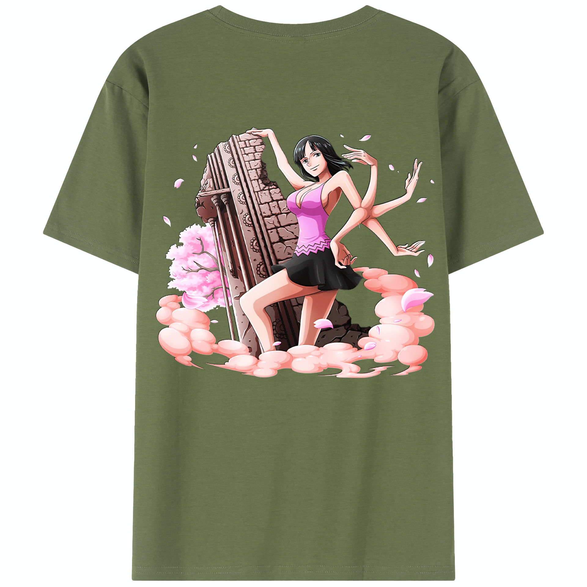 ワンピース ニコ・ロビン ONE PIECE Nico Robin 綿100％半袖Tシャツ（背面プリント）